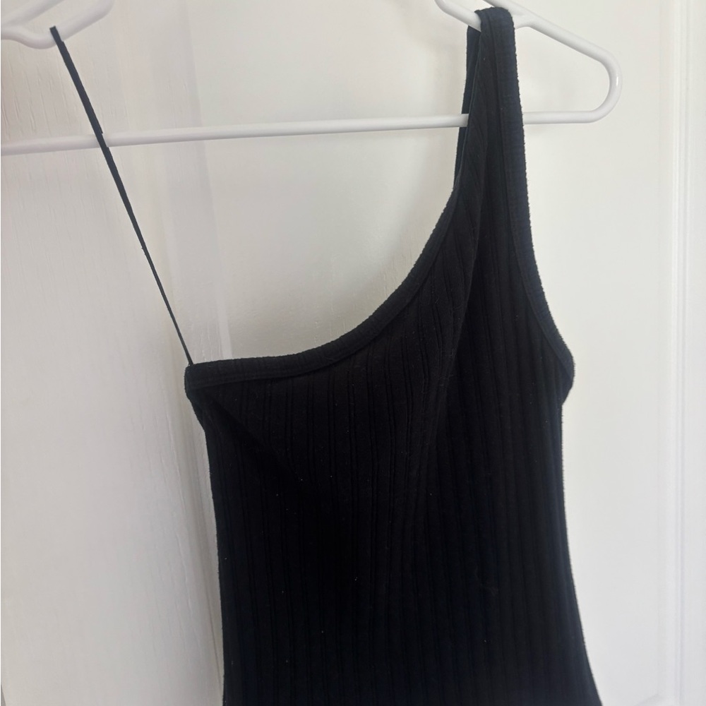American Eagle Outfitters Black Ribbed Camisole